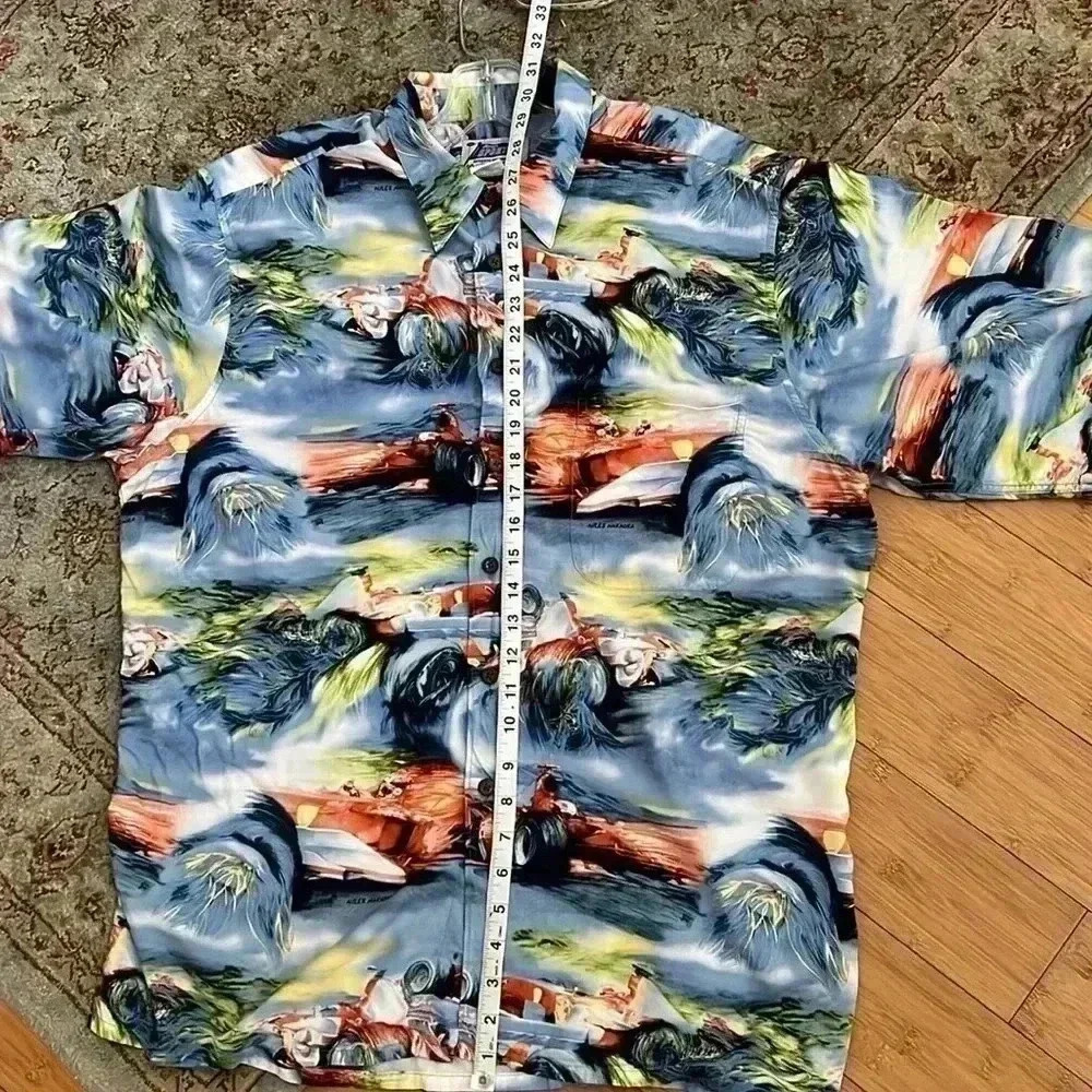 Reyn Spooner Sports Formula 1 Hawaiian Shirt large - Picture 6 of 9